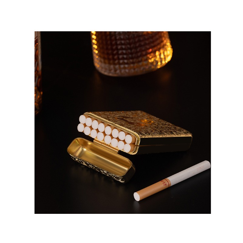 กล่องใส่บุหรี่โลหะแกะสลักสไตล์ - Smoking & Vaping Accessories บทวิจารณ์และราคา